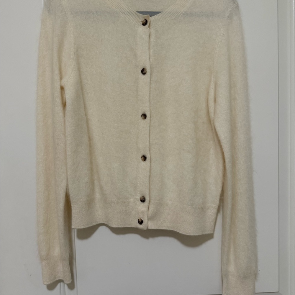 Naked Cashmere Cream Button-Up Cardigan